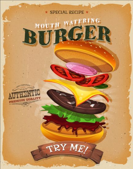 vintage poster burger big 