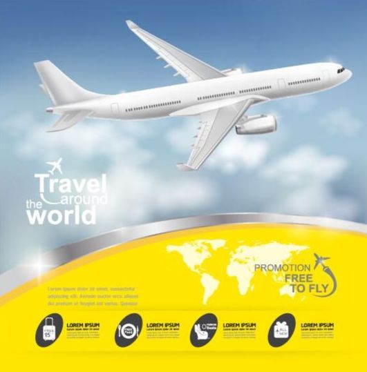 world travel poster around 