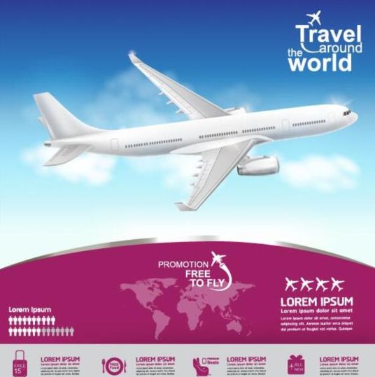 world travel poster around 