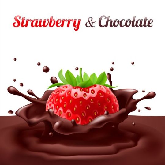 starwberry splash poster chocolate 