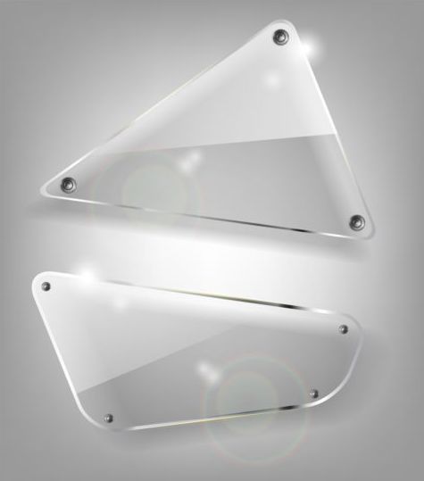 triangle rounded quadrilateral glass banner 