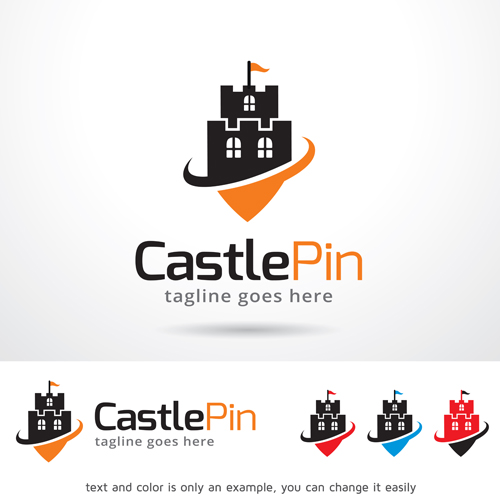 pin logo castle 