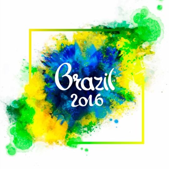 watercolor rio olympic Janeiro background 2016 