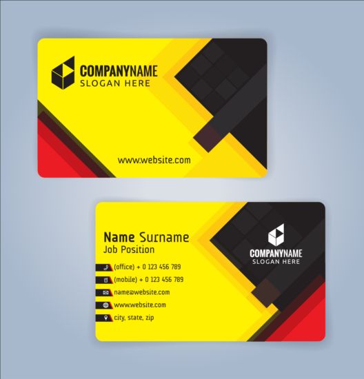 yellow creative card business black 