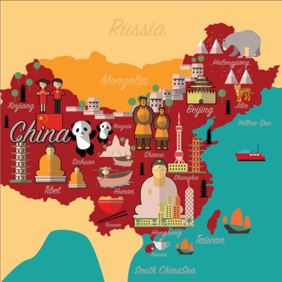 map infographic china 