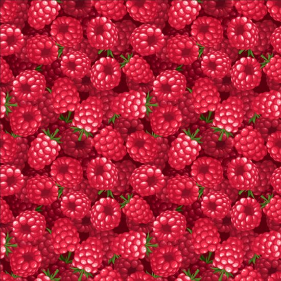 seamless raspberry pattern 