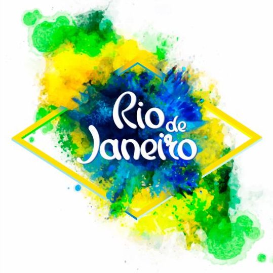 watercolor rio olympic Janeiro background 2016 