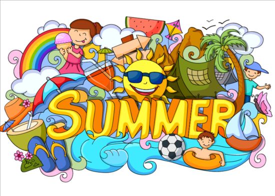 summer illustration holiday doodle 