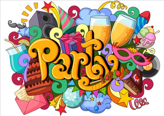 party illustration doodle 