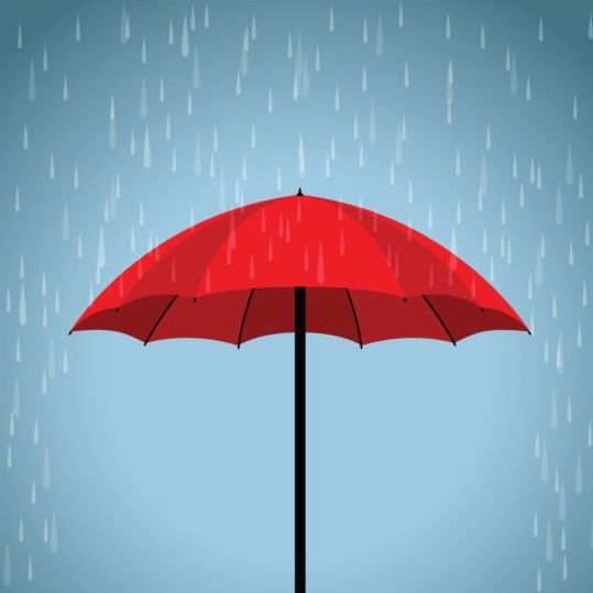 umbrella red illustration 