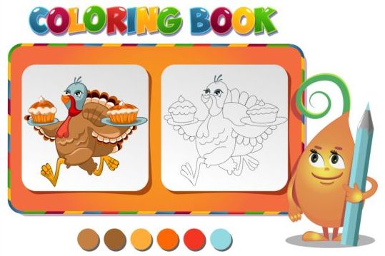 turkey pies coloring book 