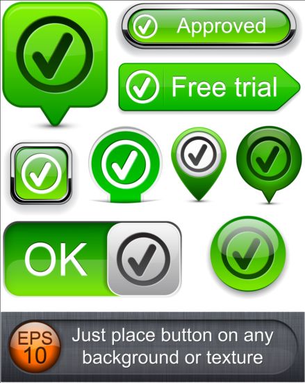 web green fresh button 