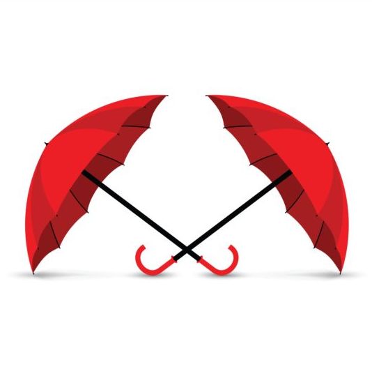 umbrella red illustration 