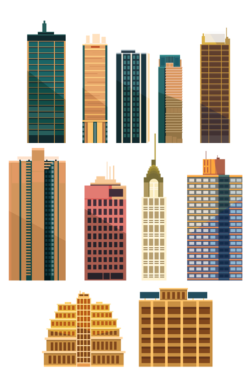 template skyscrapers city building 