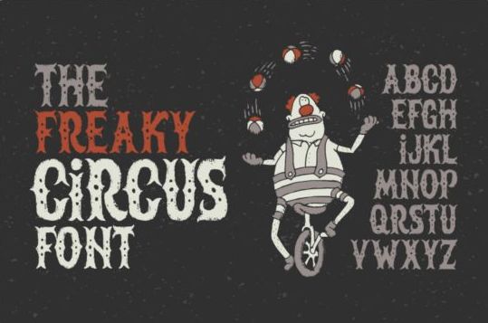 Freaky font Circus 