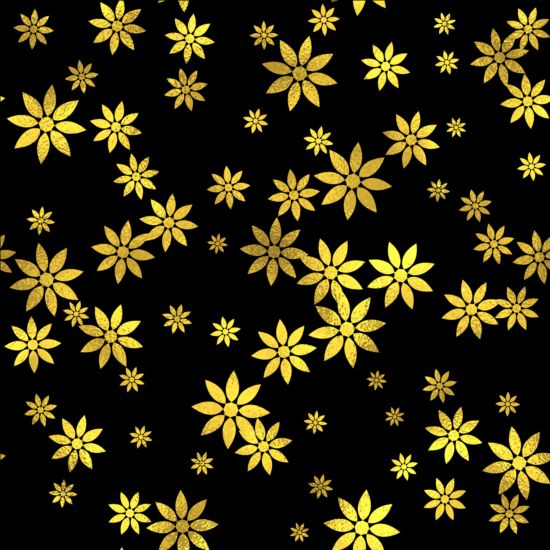 seamless pattern golden flower 