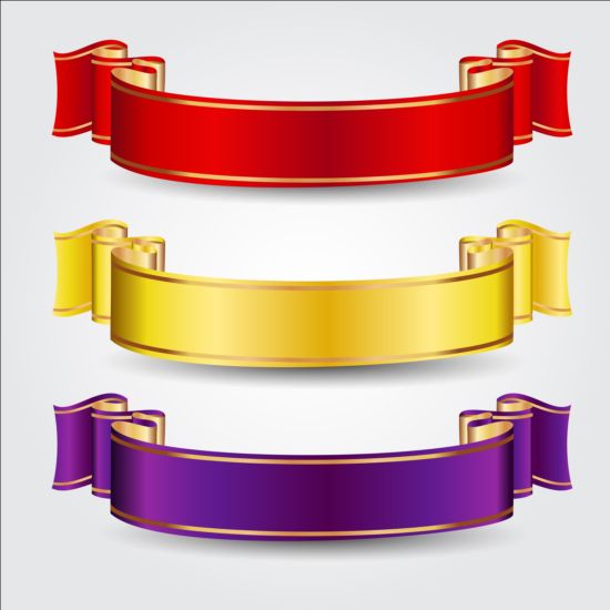 yellow ribbons red purple 