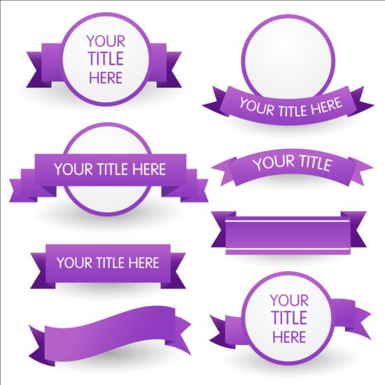 round ribbon purple label 
