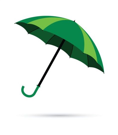 umbrella illustration green 