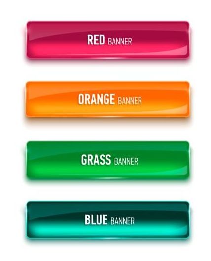 glass colored banners 