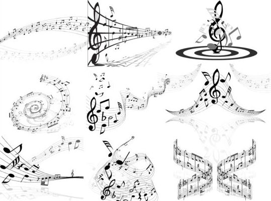 notes music abstract 