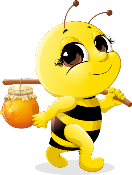 jar honey cute bee 