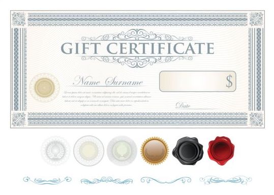 light gift colored certificate 