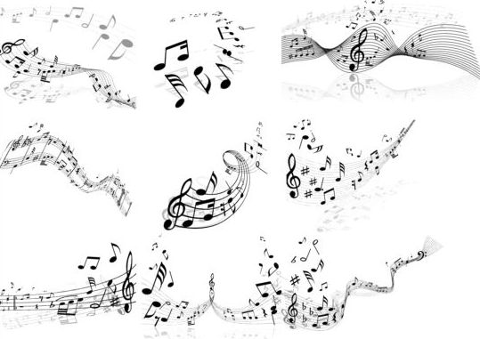 notes music abstract 