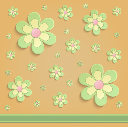 spring paper flower background 