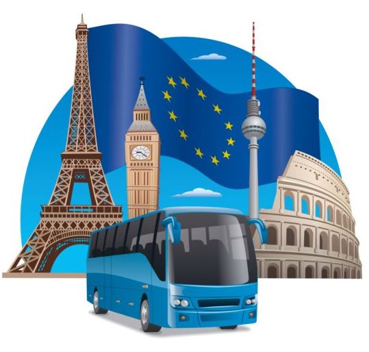Europe bus tour bus 
