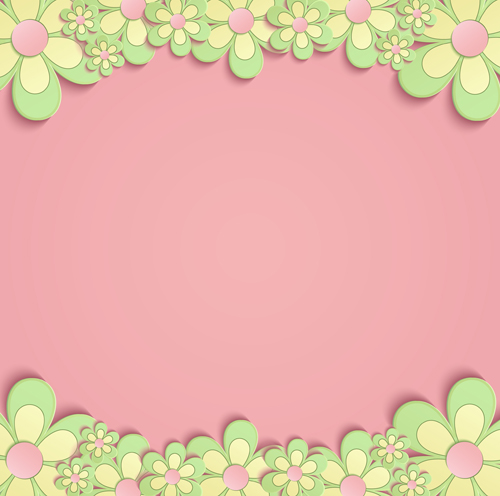 pink paper flower cute background 
