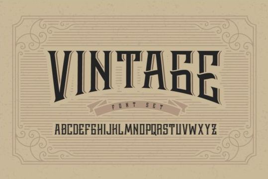 vintage typeface Returns 