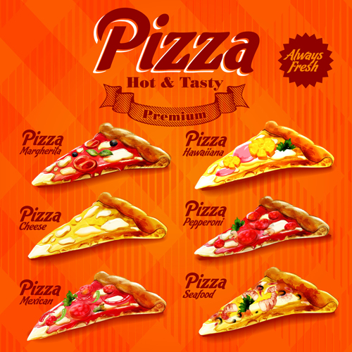 pizza orange menu material 