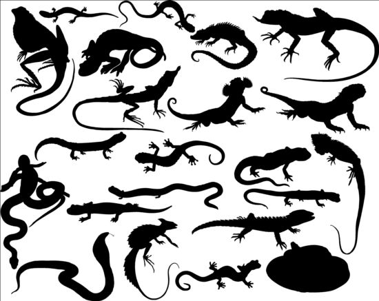 silhouetter Reptiles free 