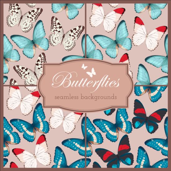seamless butterflies beautiful background 