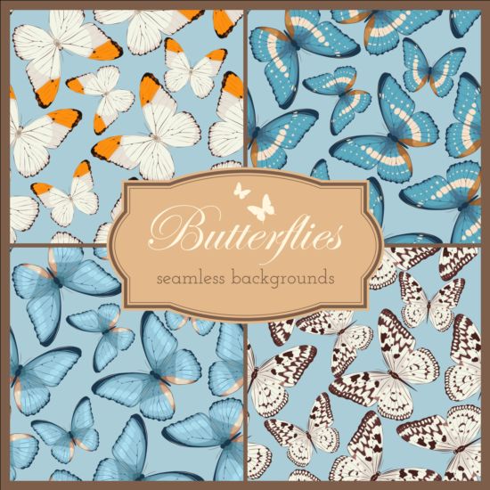 seamless butterflies beautiful background 