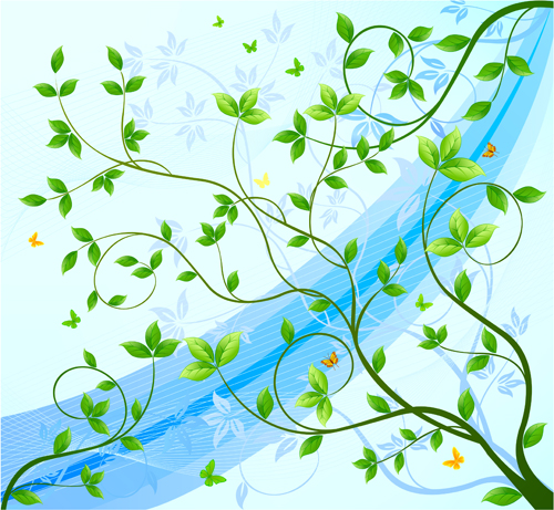 leaves green background abstract 