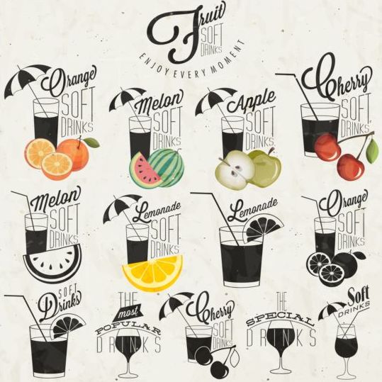 logos fruit drank design 