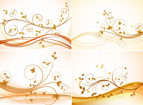 tree golden branches background abstract 
