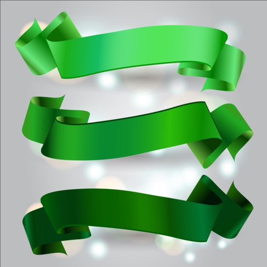 ribbons green dynamic 
