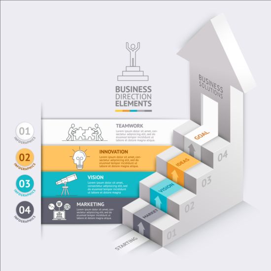 stairs infographic flight business 