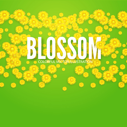 yellow flowers blosson background 