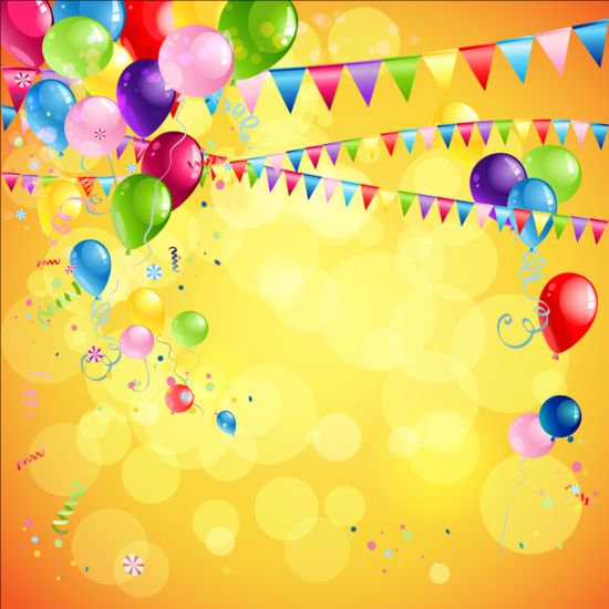 Download Bright birthday background design vector 01 - WeLoveSoLo