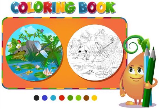 nature insects coloring book 