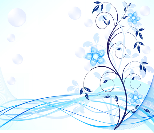 floral blue background abstract 