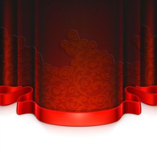 tape red decorative curtain 