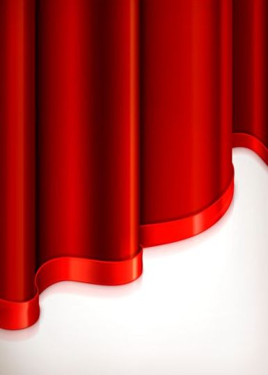 tape red decorative curtain 