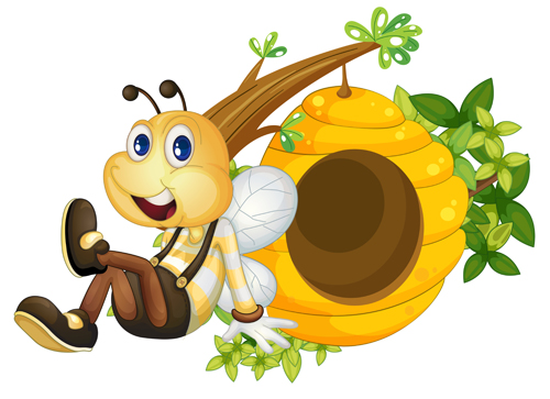 cartoon Beehive bee 