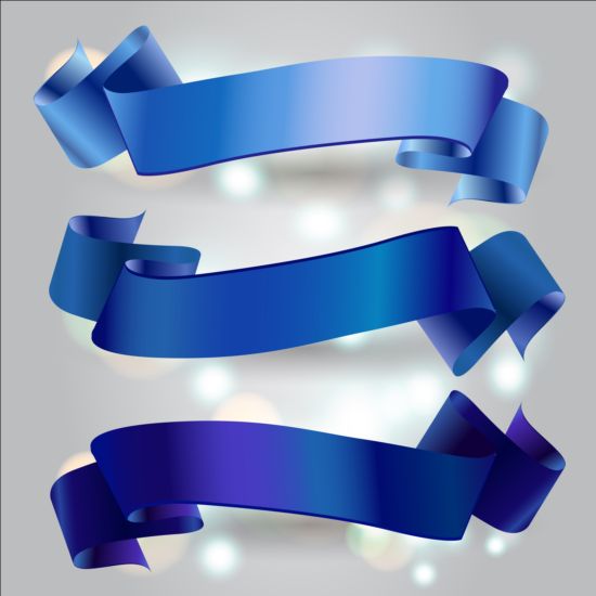 ribbons blue abstract 