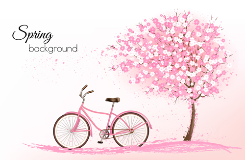 spring pink bike 